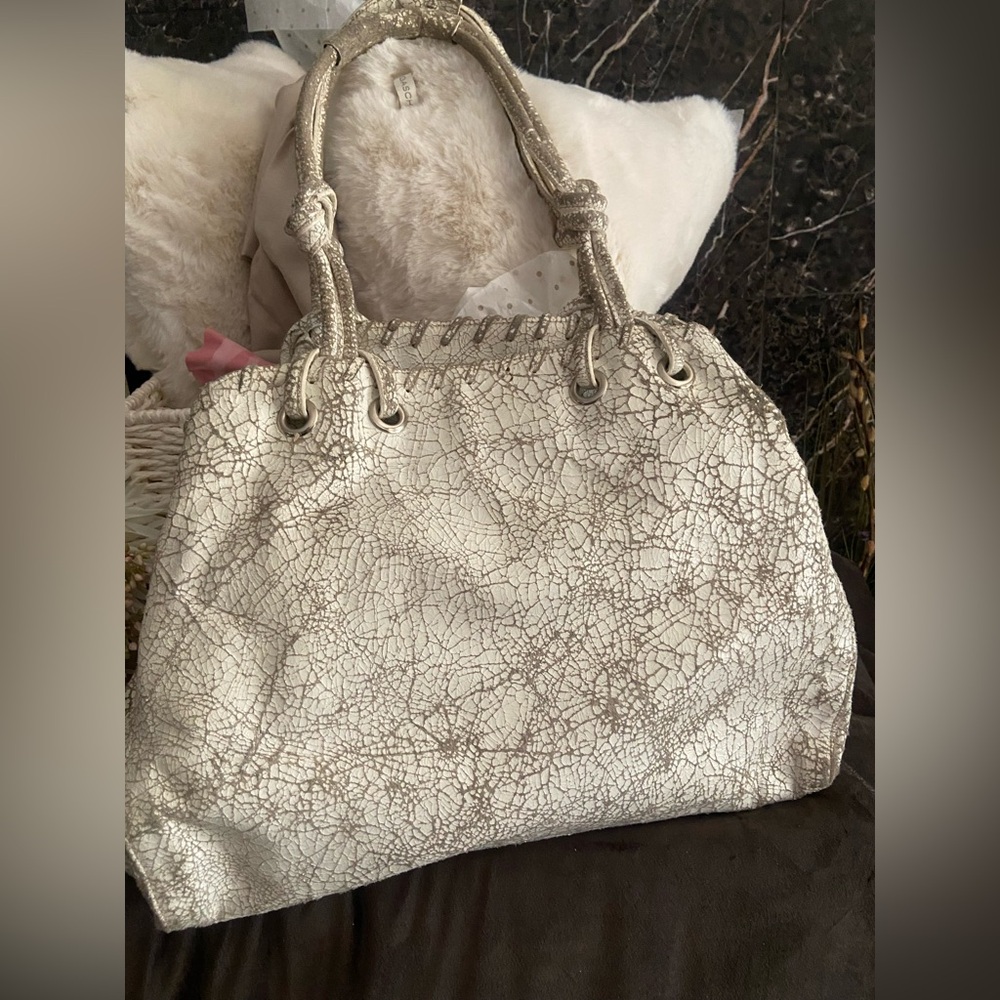 Rare Jane August Distressed Leather Handbag